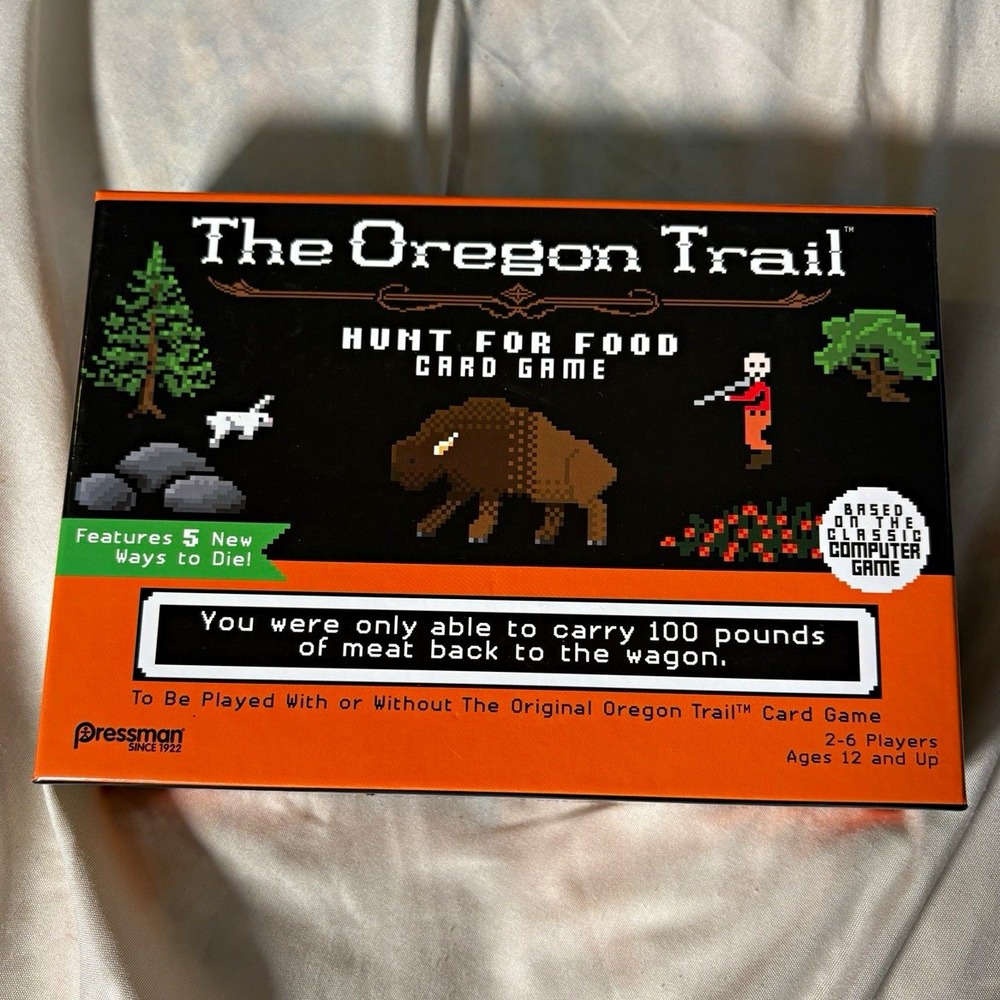 The Oregon Trail Hunt for Food Card Game Pressman